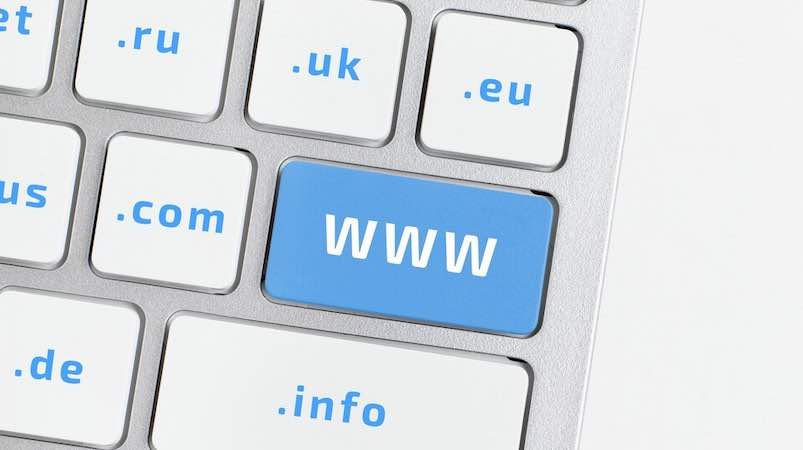 ثبت دامنه cctld و gtld بر روی دکمههای صفحه کلید